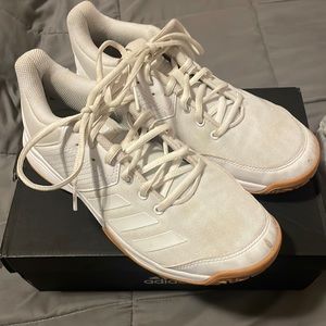 White Adidas Volleyball Shoes